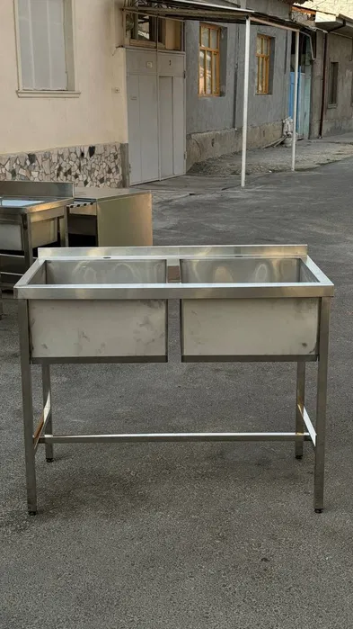 Стол нержавейка рабочий кухонный мойка стеллаж стиллаж мебель ошхона