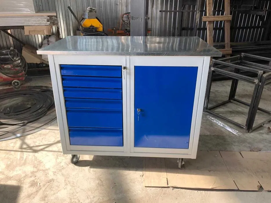 Верстак металлический, лабораторный верстак, Слесарный верста