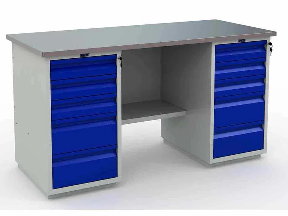 Верстак металлический, лабораторный верстак, Слесарный верста