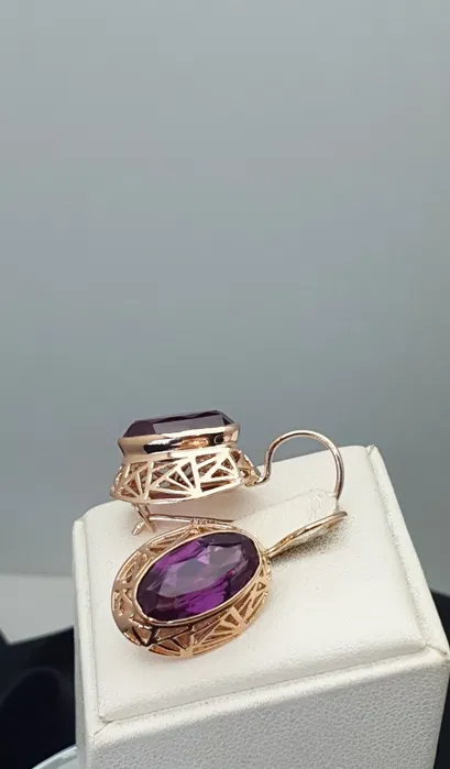 Редкие Винтажные Ссср 1989год Свердловский заводские Серьги с Корунд А