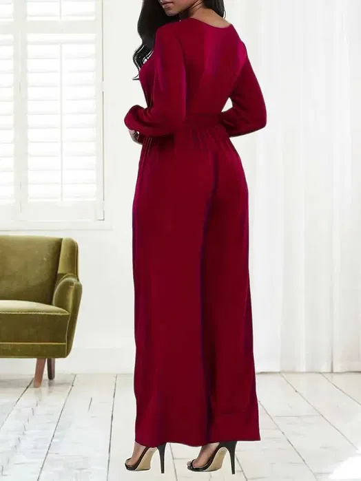 Красный женский комбинезон