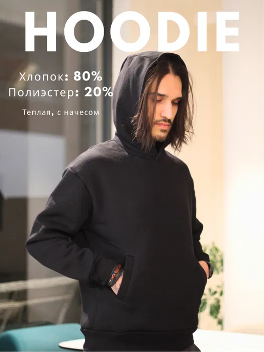 ОПТОМ Худи, с начесом, теплые, бланк.