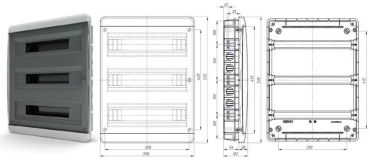 Продам, Пластиковые распределительные щиты на 54 модулей IP41 Текфор