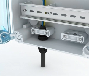 Sotaman, Щит KNS 66-350x200 IP66 для установки счётчика с 4 автоматами Текфор