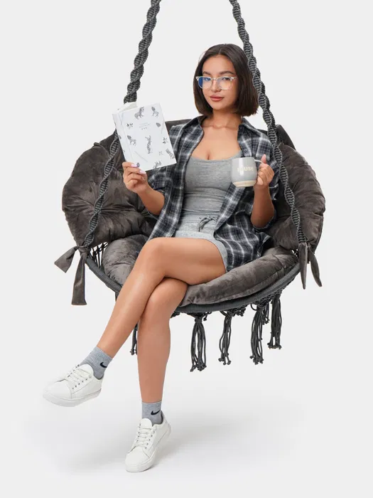 ГАМАК МАКРАМЕ подвесное кресло качели +подушка в подарок GAMAK MAKRAME