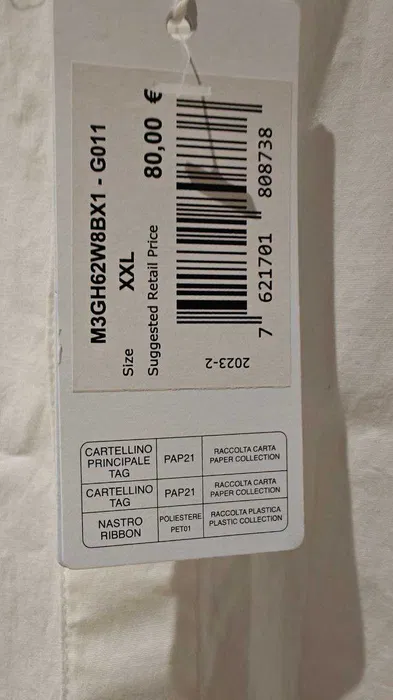 Белая мужская рубашкa Guess XXL