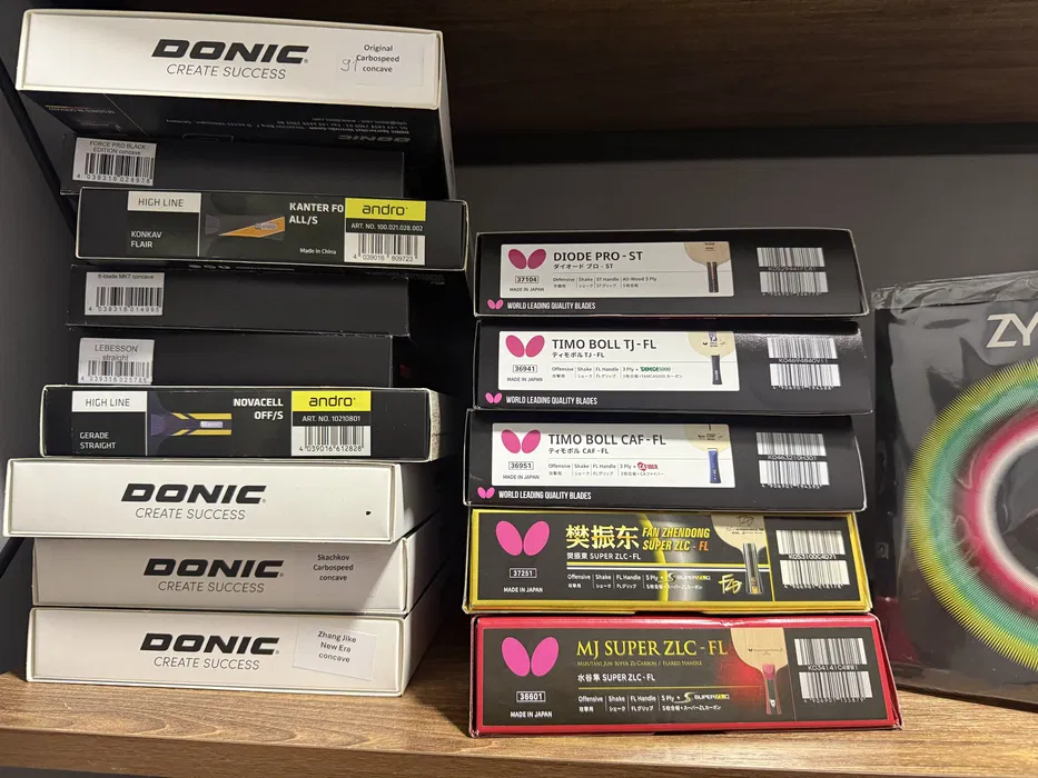 Timo Boll CAF и накладки Rozena профессиональная ракетка