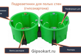 Sotaman, КУ1206 подрозетник для гипсокартона HEGEL 68×45мм