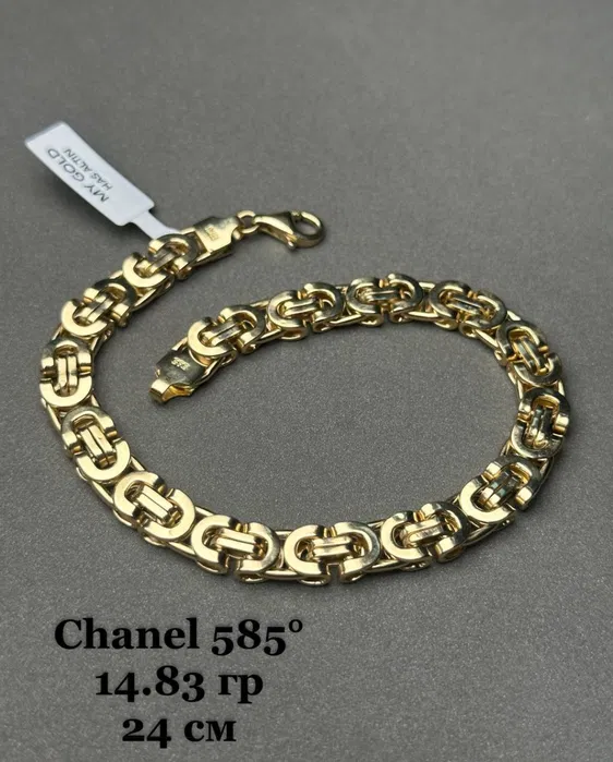 Тилла браслет,Туркия, золотая браслет проба 585, вес 14,83. размер 2