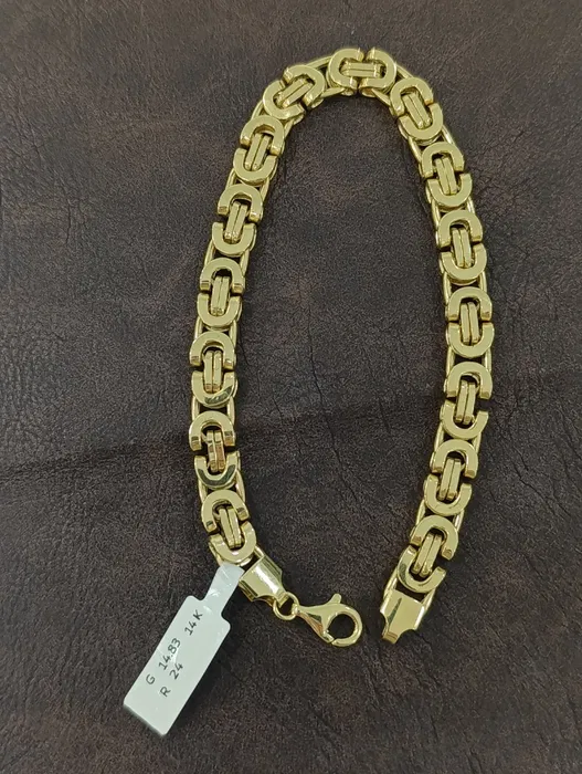 Тилла браслет,Туркия, золотая браслет проба 585, вес 14,83. размер 2