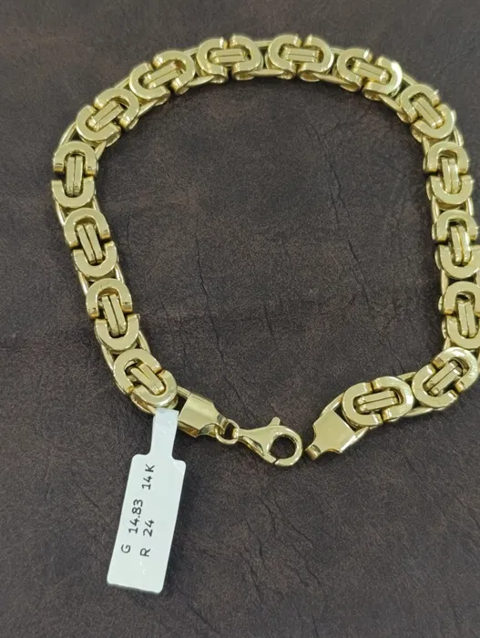 Тилла браслет,Туркия, золотая браслет проба 585, вес 14,83. размер 2