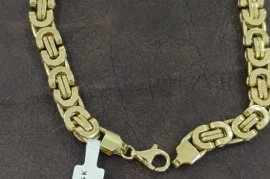 Тилла браслет,Туркия, золотая браслет проба 585, вес 14,83. размер 2