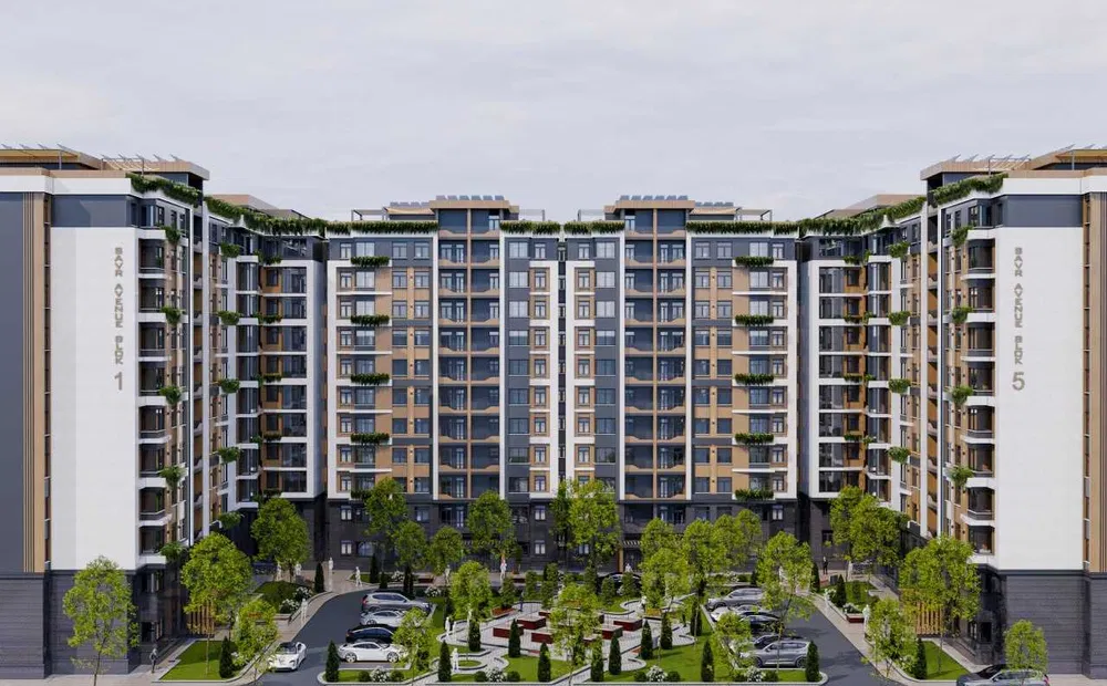 3-комнатная квартира в Мирабаде, рядом с Саракулькой, новостройка(МА)