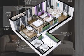 Продам, 3-комнатная квартира в Мирабаде, рядом с Саракулькой, новостройка(МА)