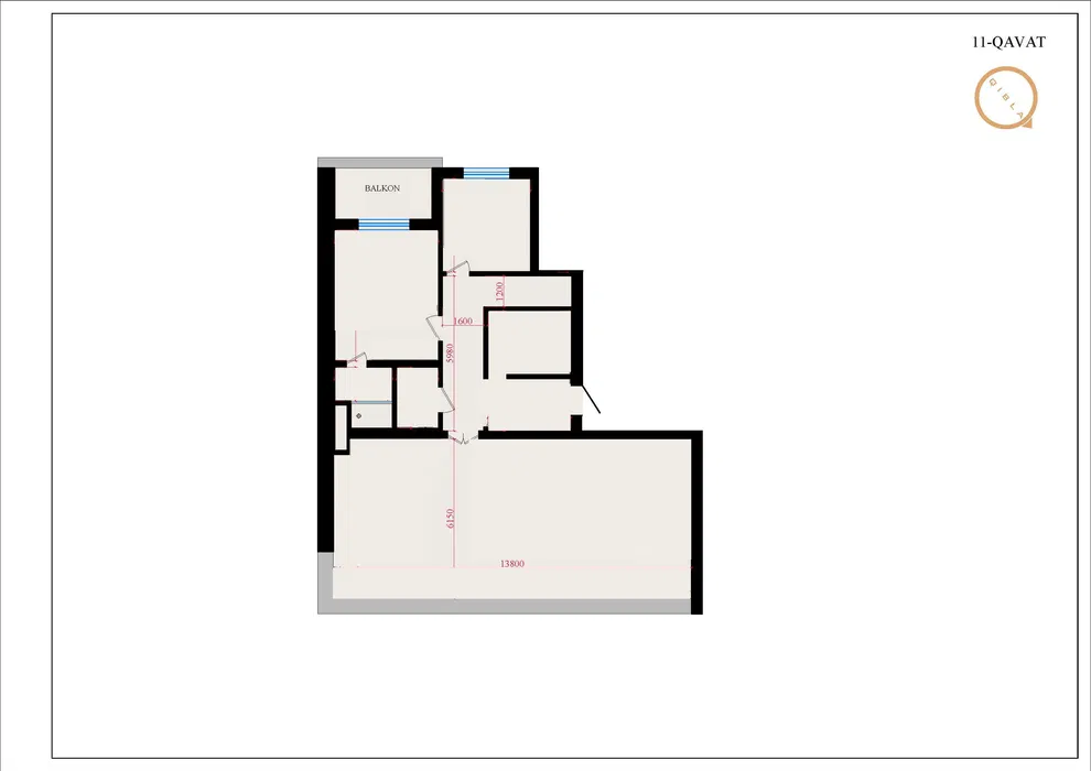 Квартира в ЖК Мухташам 11 этаж 155м2 по наилучшей цене (с кадастром)