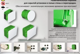 Продам, Коробки разветвительные для гипсокартона КР-1201, 1202, 1203, 1204 HEGEL