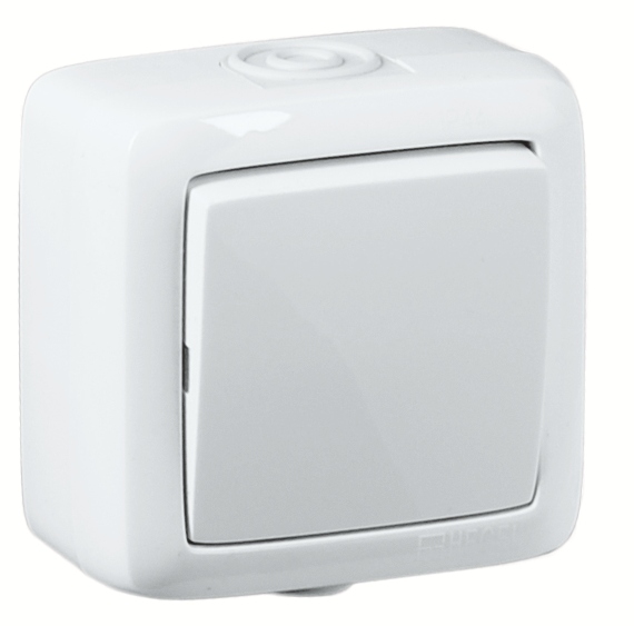 Ультратонкие розетки и выключатели открытой установки степень защиты IP44 от HEGEL